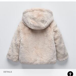 Hooded Faux Fur Jacket 2-3t